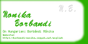 monika borbandi business card